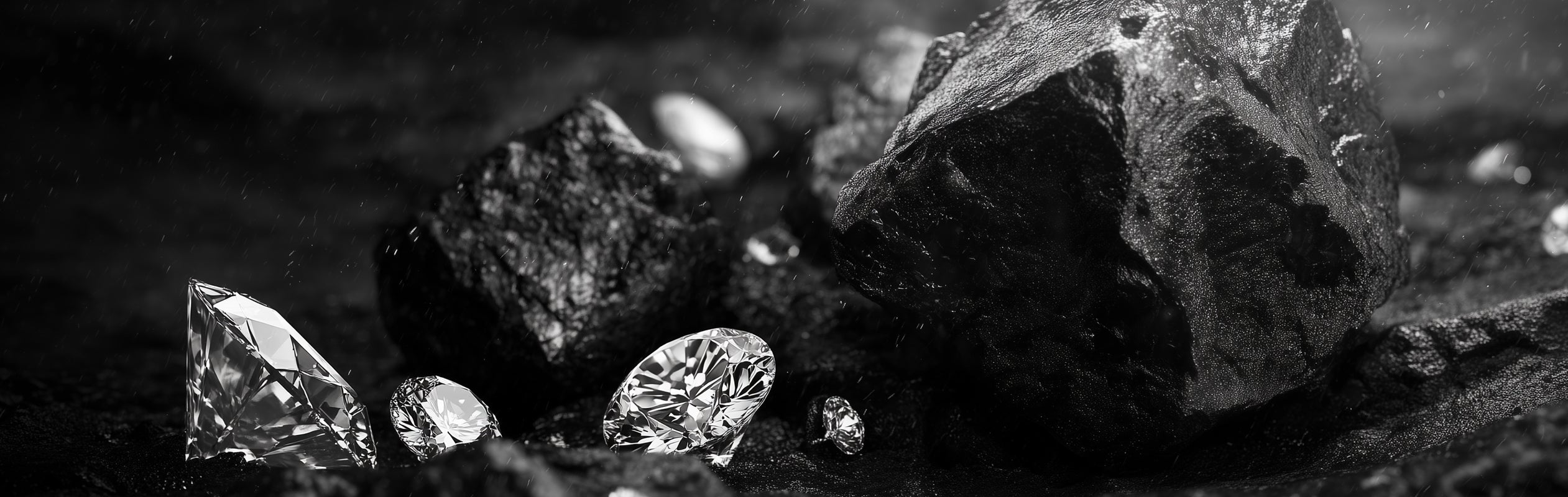 Inel de logodnă cu diamant negru în aur alb — atelier Moogu București
