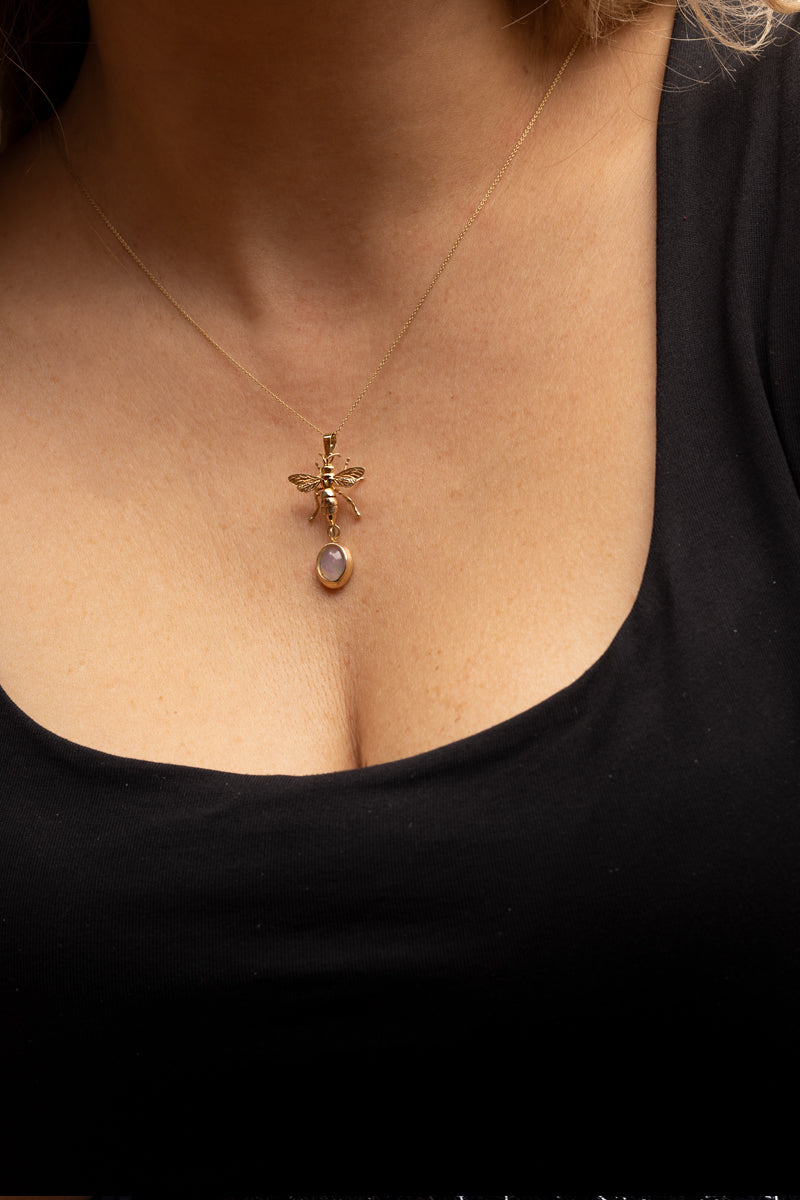 Opal Bee Necklace/Pendant