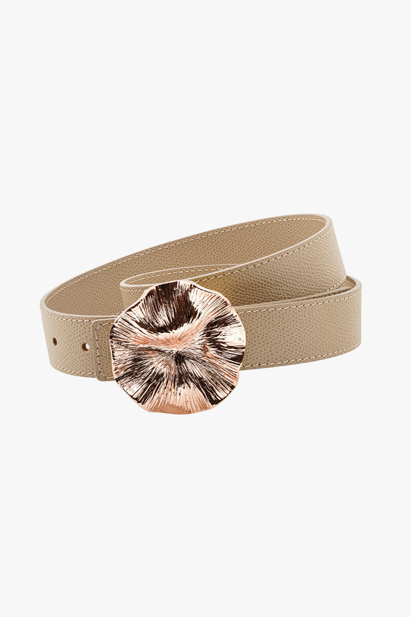 Lotus Flower Greige Rose Belt