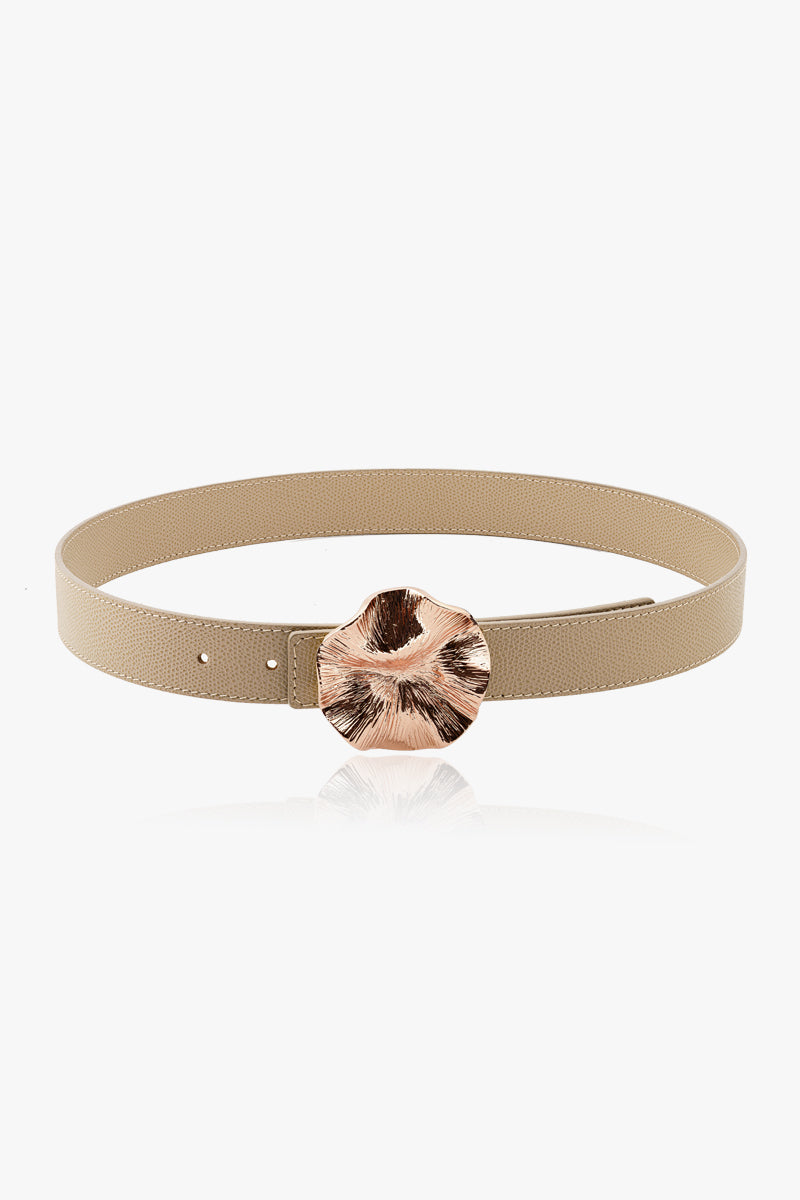 Lotus Flower Greige Rose Belt
