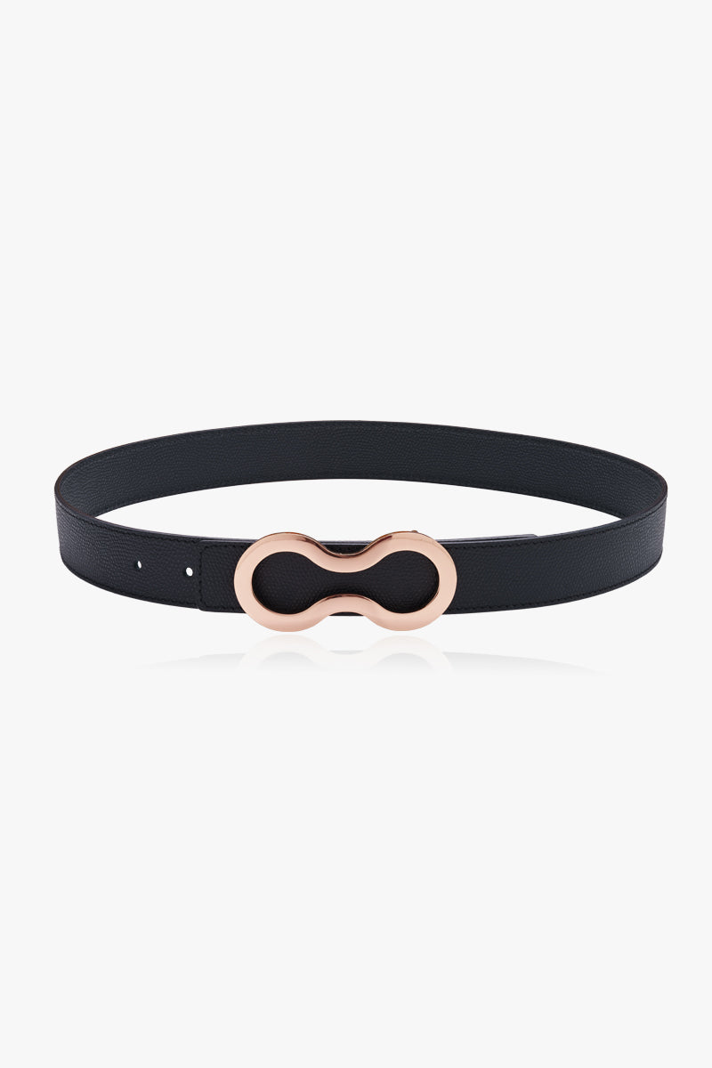 Moogu Signature Black Rose Gold Belt