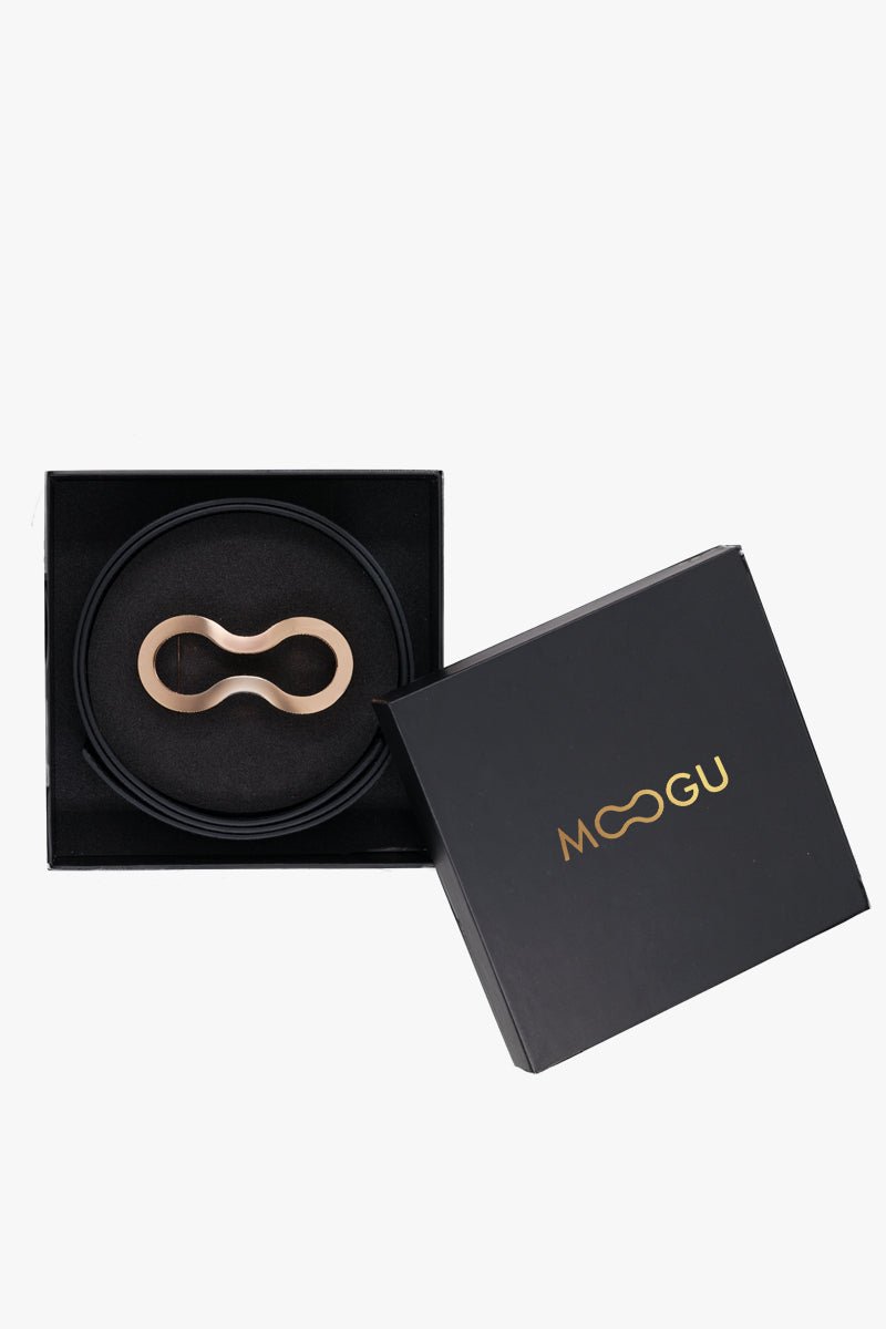 Moogu Signature Black Rose Gold Belt