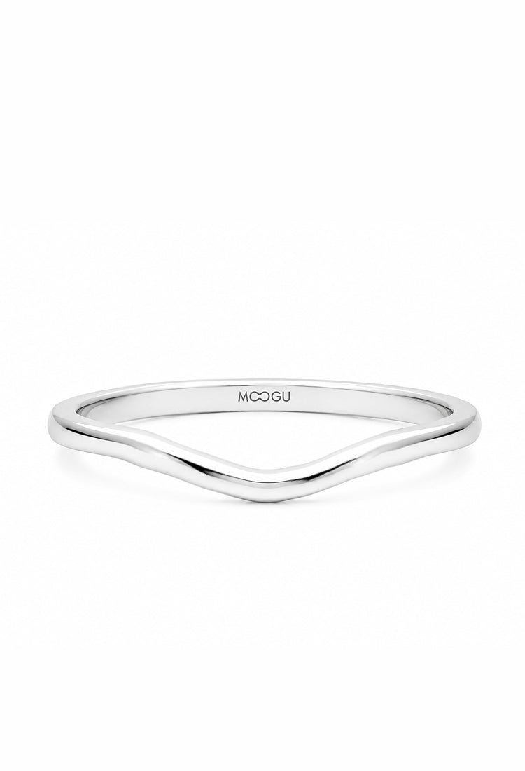 Verighetă din aur 14k U Soft Shape din colecția Made to Match, lucrate manual, MOOGU