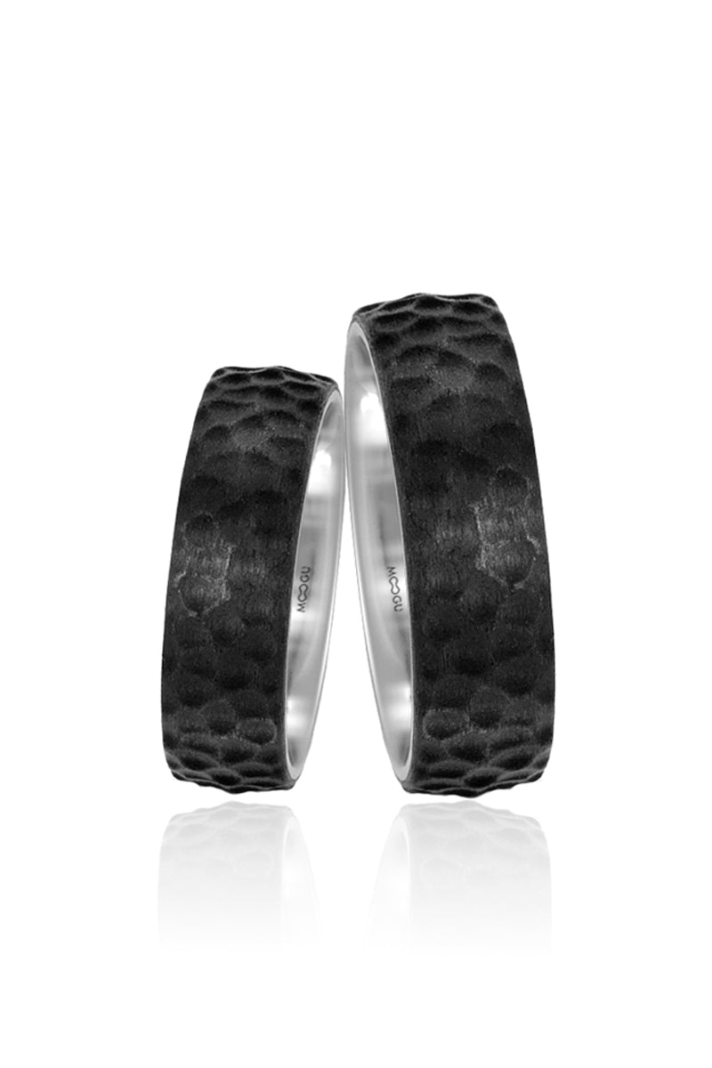 Black Sponge Wedding Bands