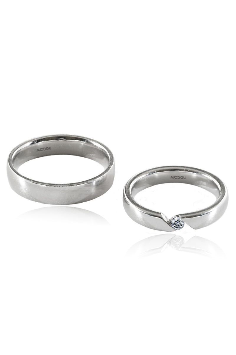 Round Brilliant Wedding Bands