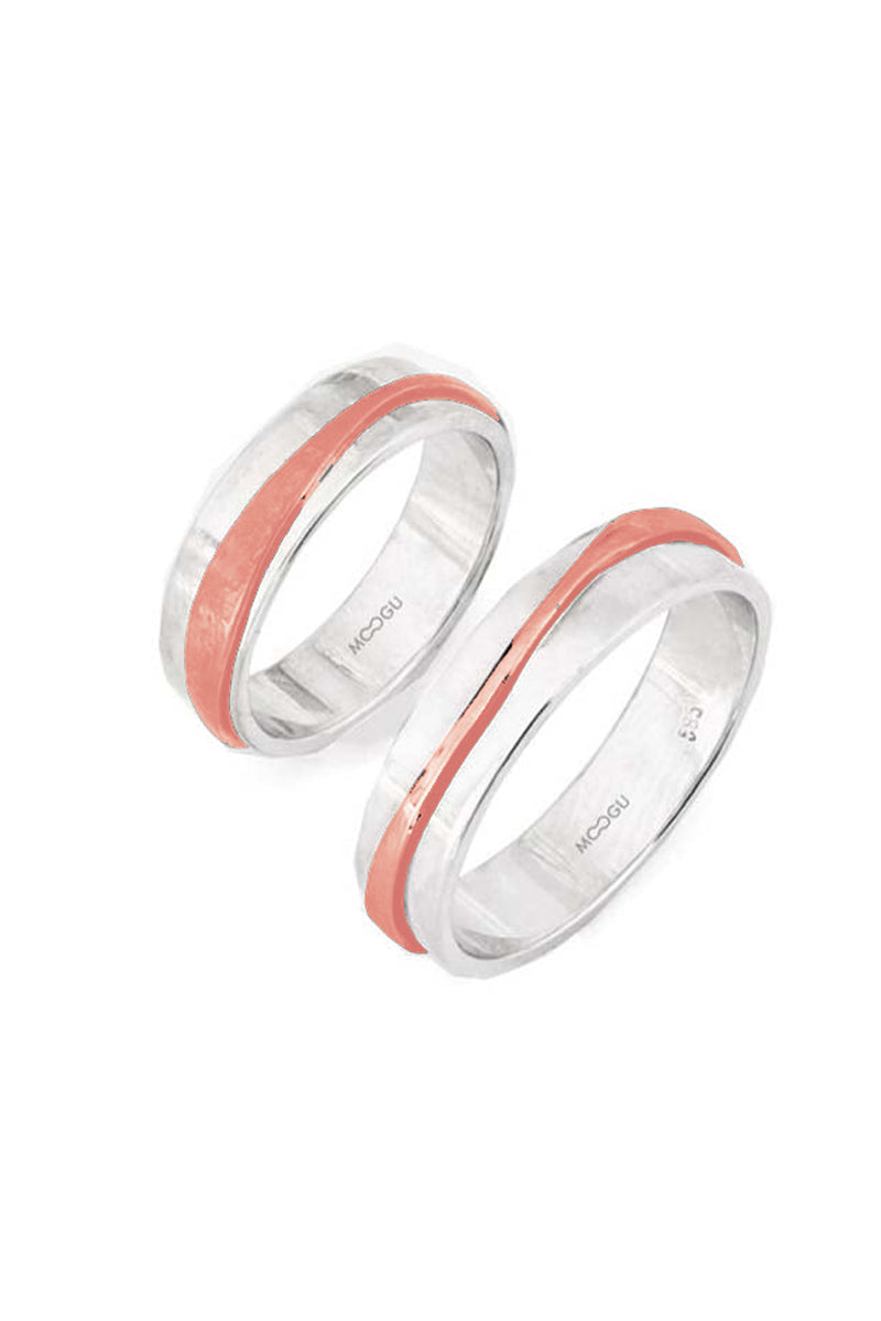 Curve Lines Wedding Bands
