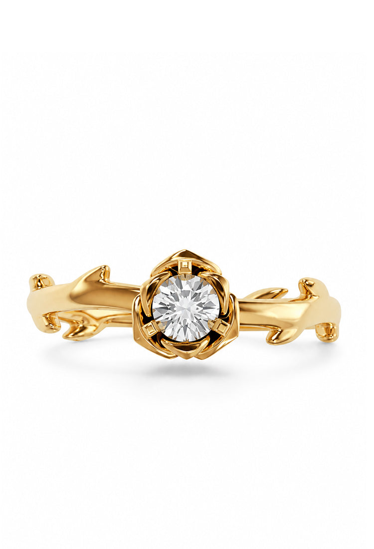 inel rose yellow gold