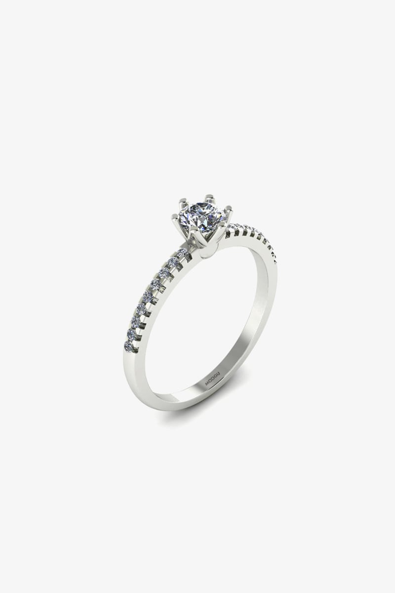 Light Solitaire Engagement Ring