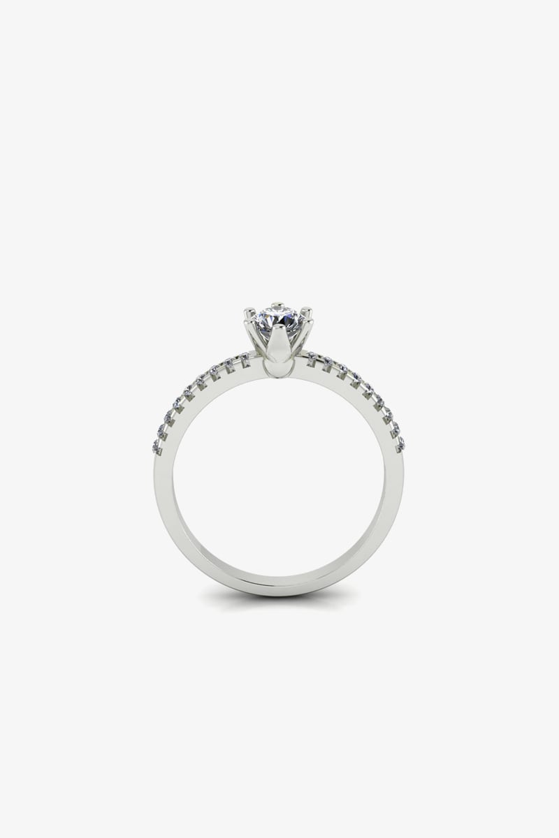 Light Solitaire Engagement Ring
