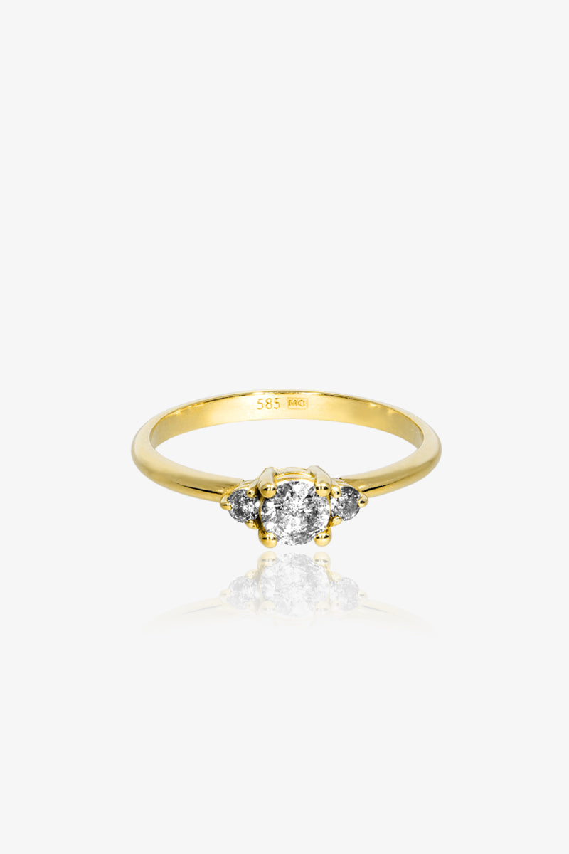 Salt and Pepper engagement ring