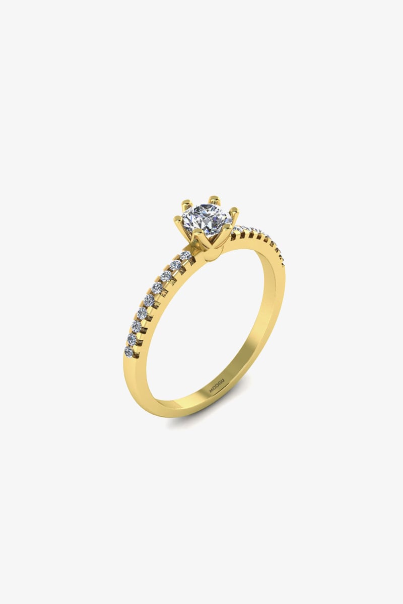 Light Solitaire Engagement Ring