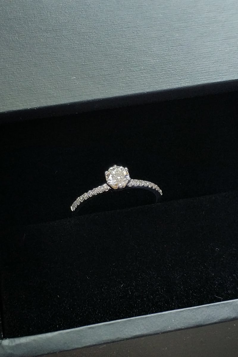 Light Solitaire Engagement Ring