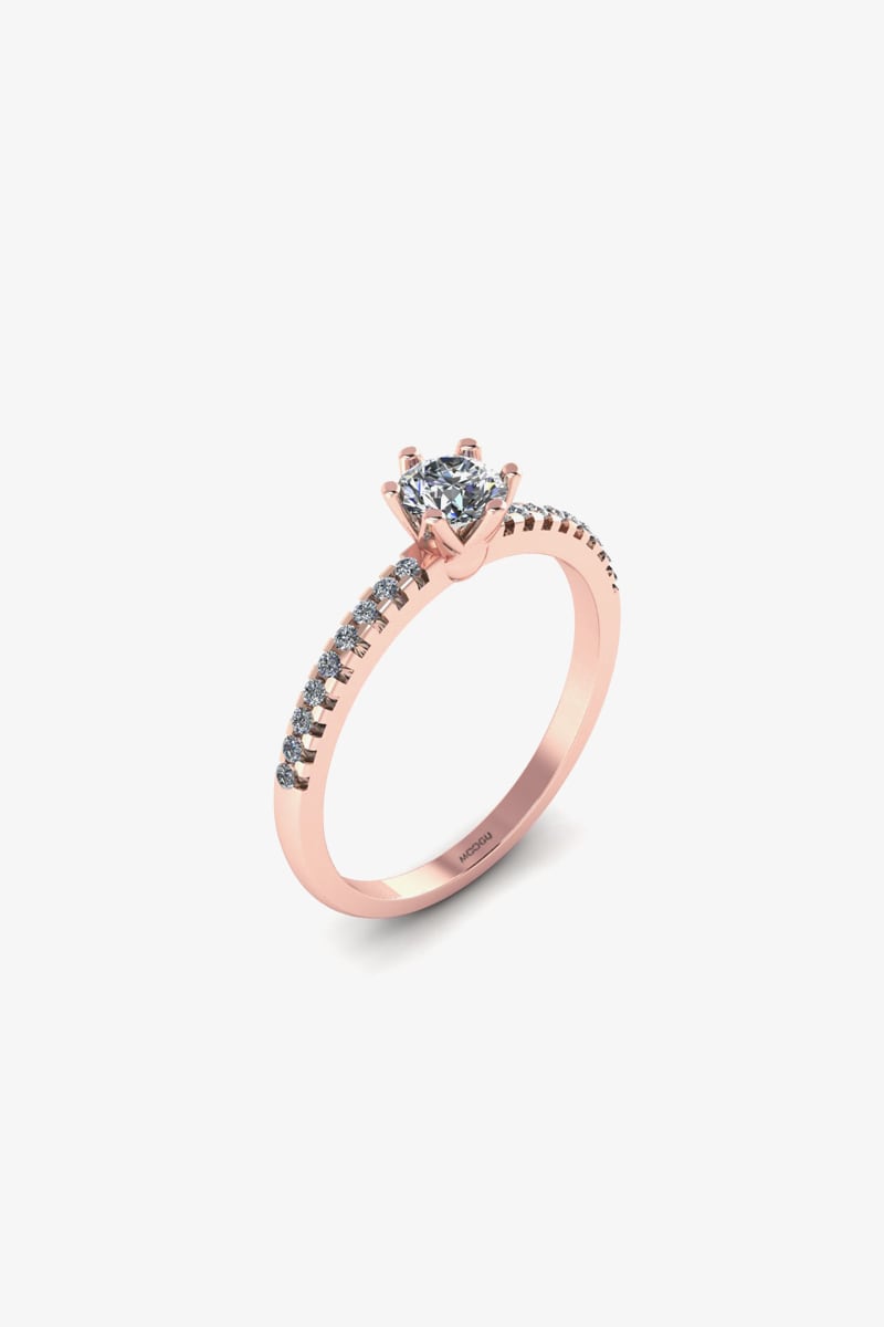 Light Solitaire Engagement Ring