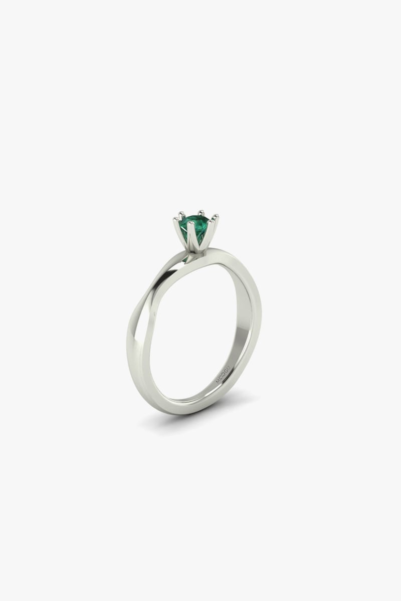 Pure Green engagement ring