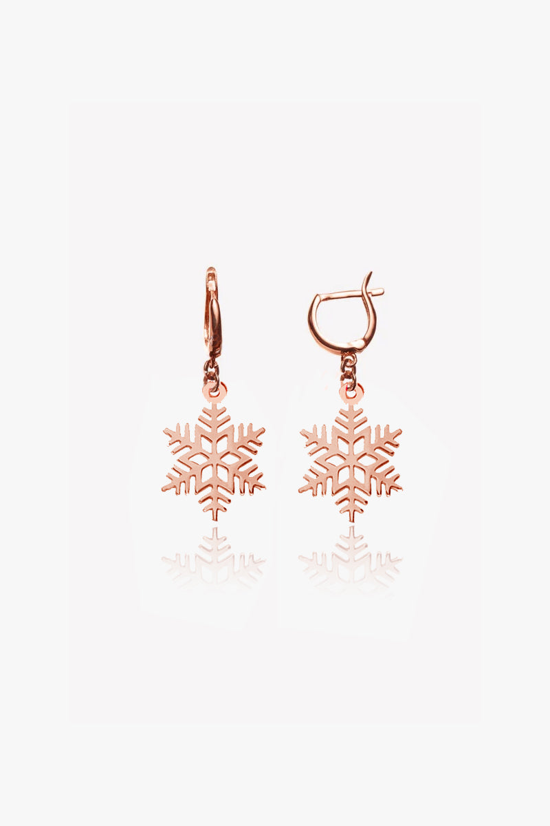 Snowflake Gold Earrings