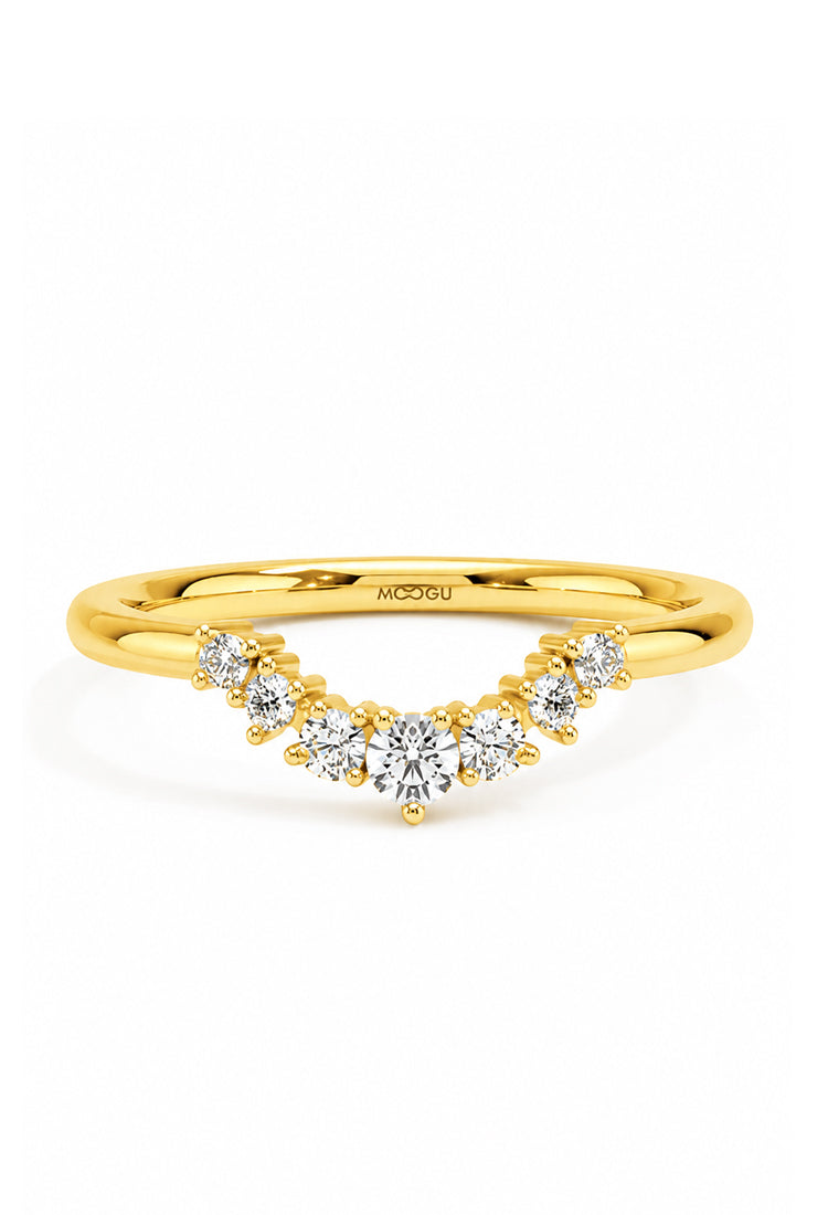 Crown White Engagement Ring