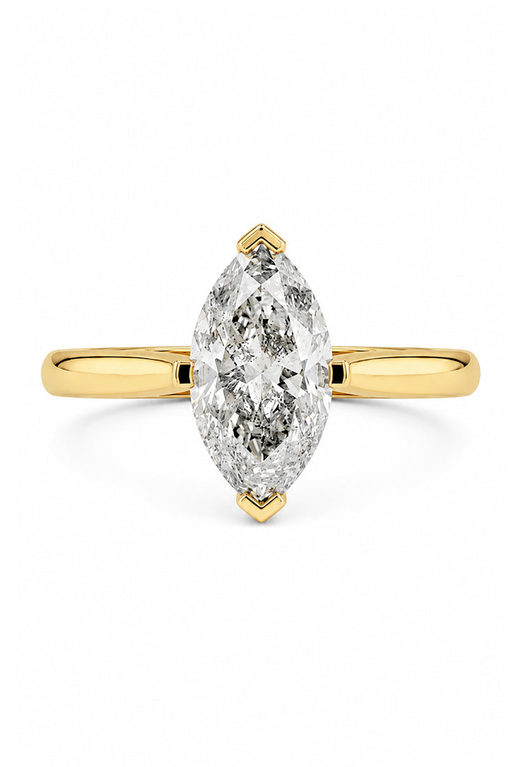 Inel de logodnă Marquise Storm din aur cu diamant Salt & Pepper