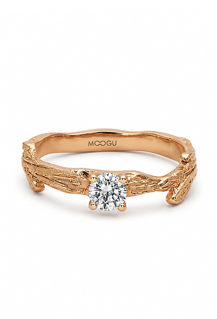 Special Twig Lab Grown Engagement Ring