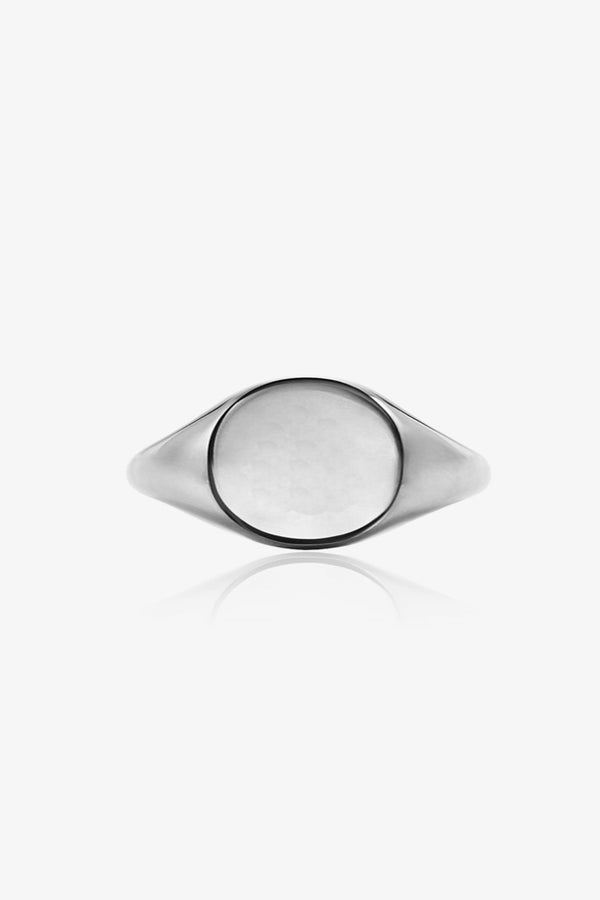 Silver Oval Signet Ring