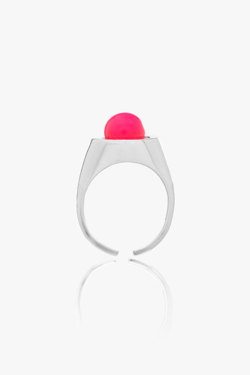  Neon Pearl Signet Ring