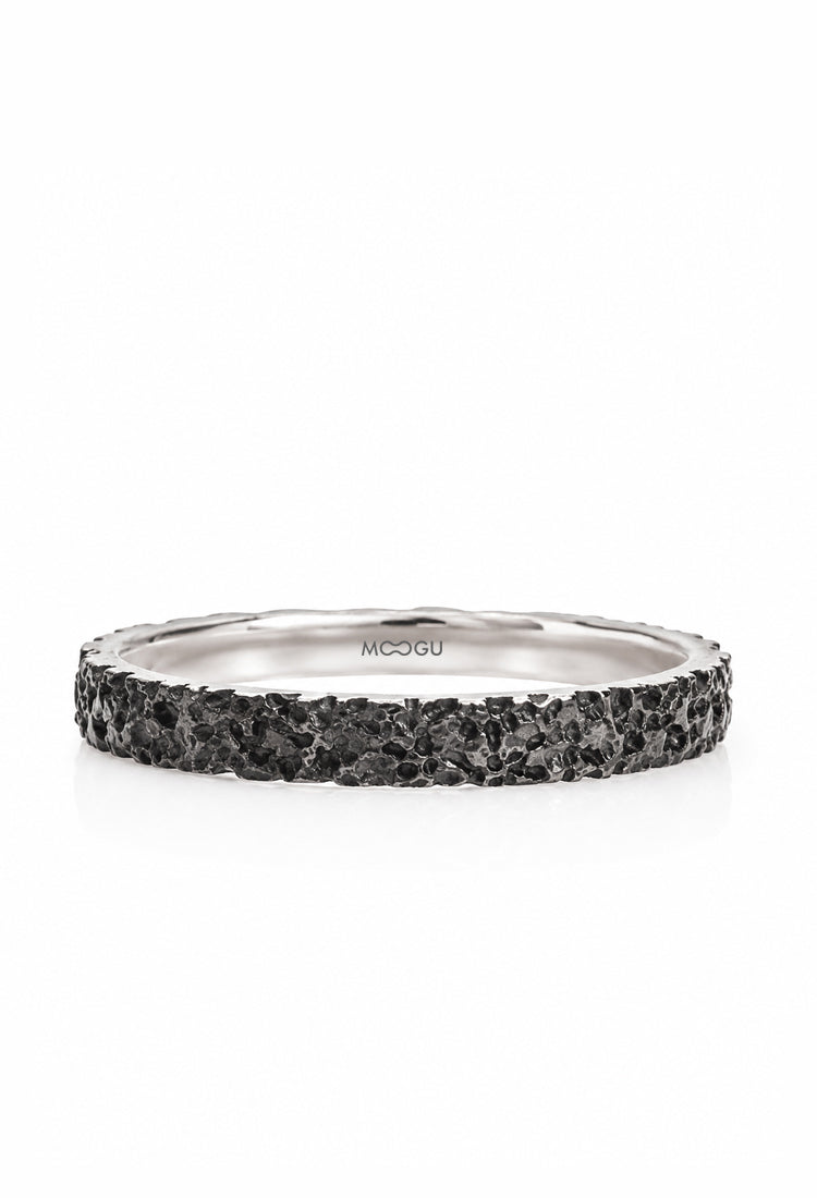 Verigheta din aur 14k Black Sand Print, 2.5mm, design unic, lucrată manual, colecția MOOGU