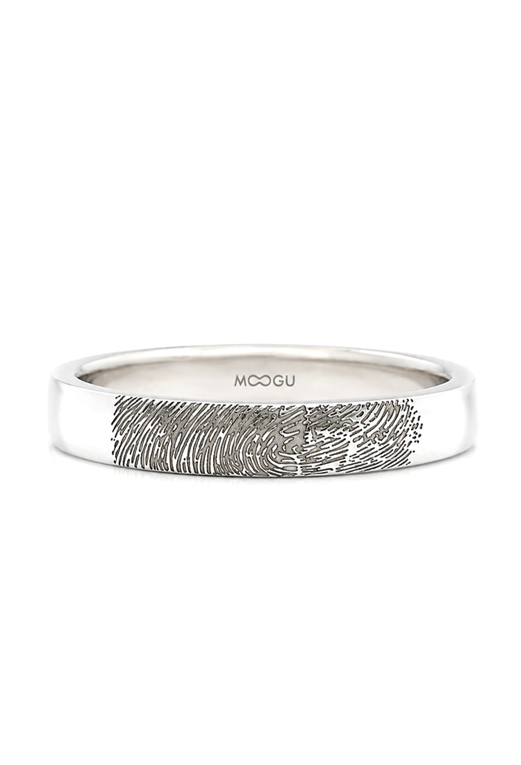 Verigheta din aur 14k Finger Print, 4mm, design unic, lucrată manual, colecția MOOGU