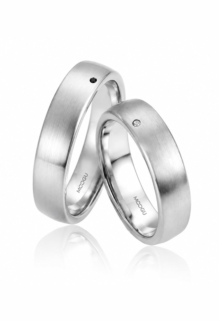 Verigheta din aur 14k Yin&Yang, cu diamant alb și diamant negru, lucrată manual, colecția MOOGU – vedere față