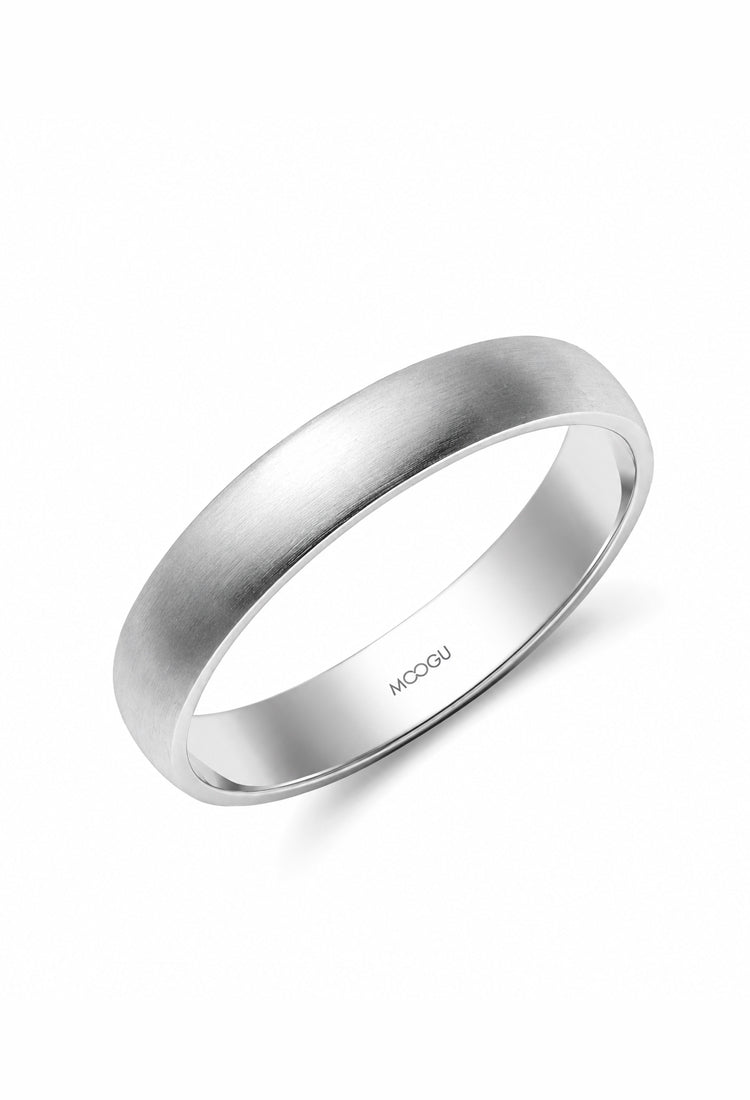 Verighete set  din aur 14k One Sparkle cu diamant natural VS1, lucrate manual, colecția MOOGU – vedere față
