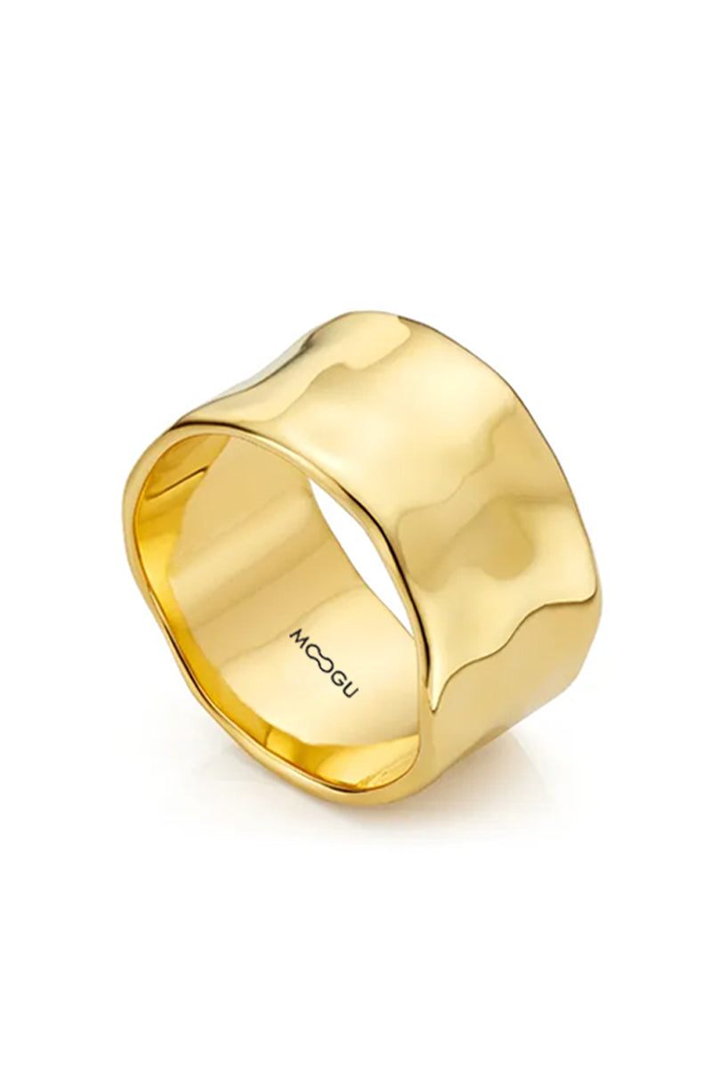 Simple Wide Gold Rings