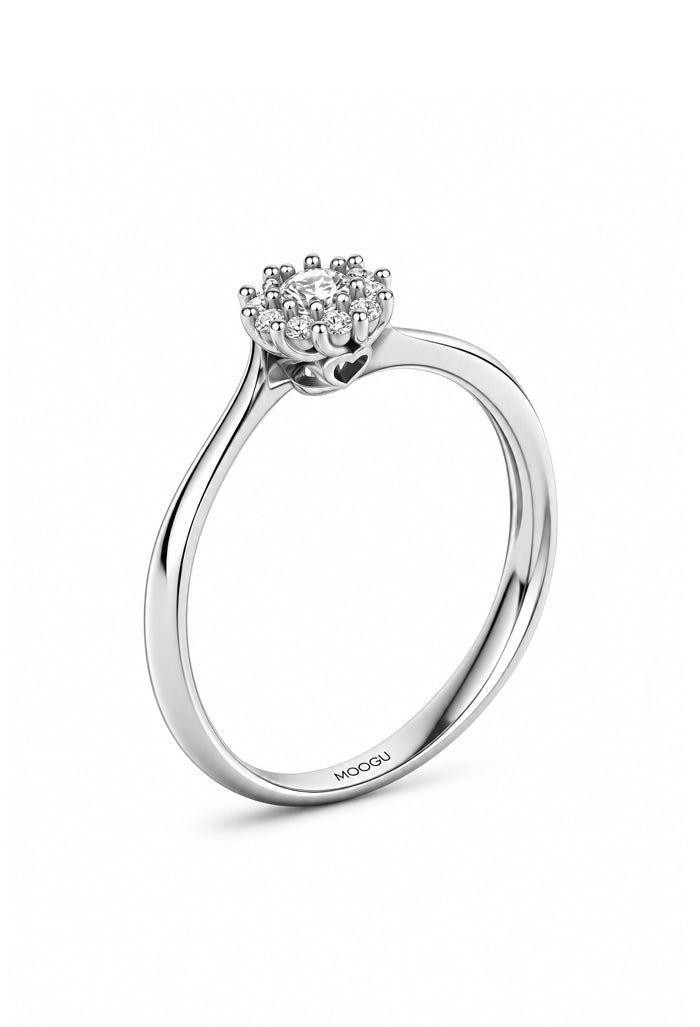 Flower Blossom Engagement Ring