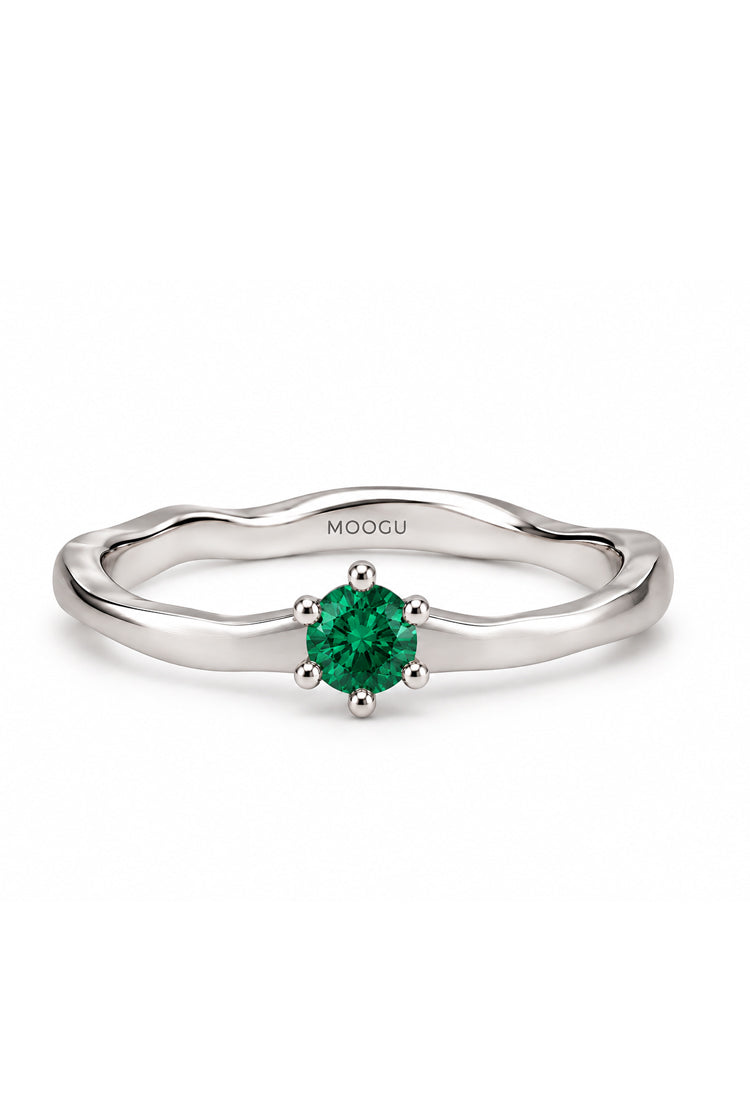 Pure Green Engagement Ring