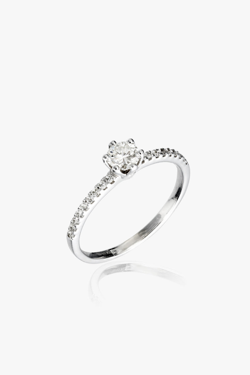 Light Solitaire Engagement Ring