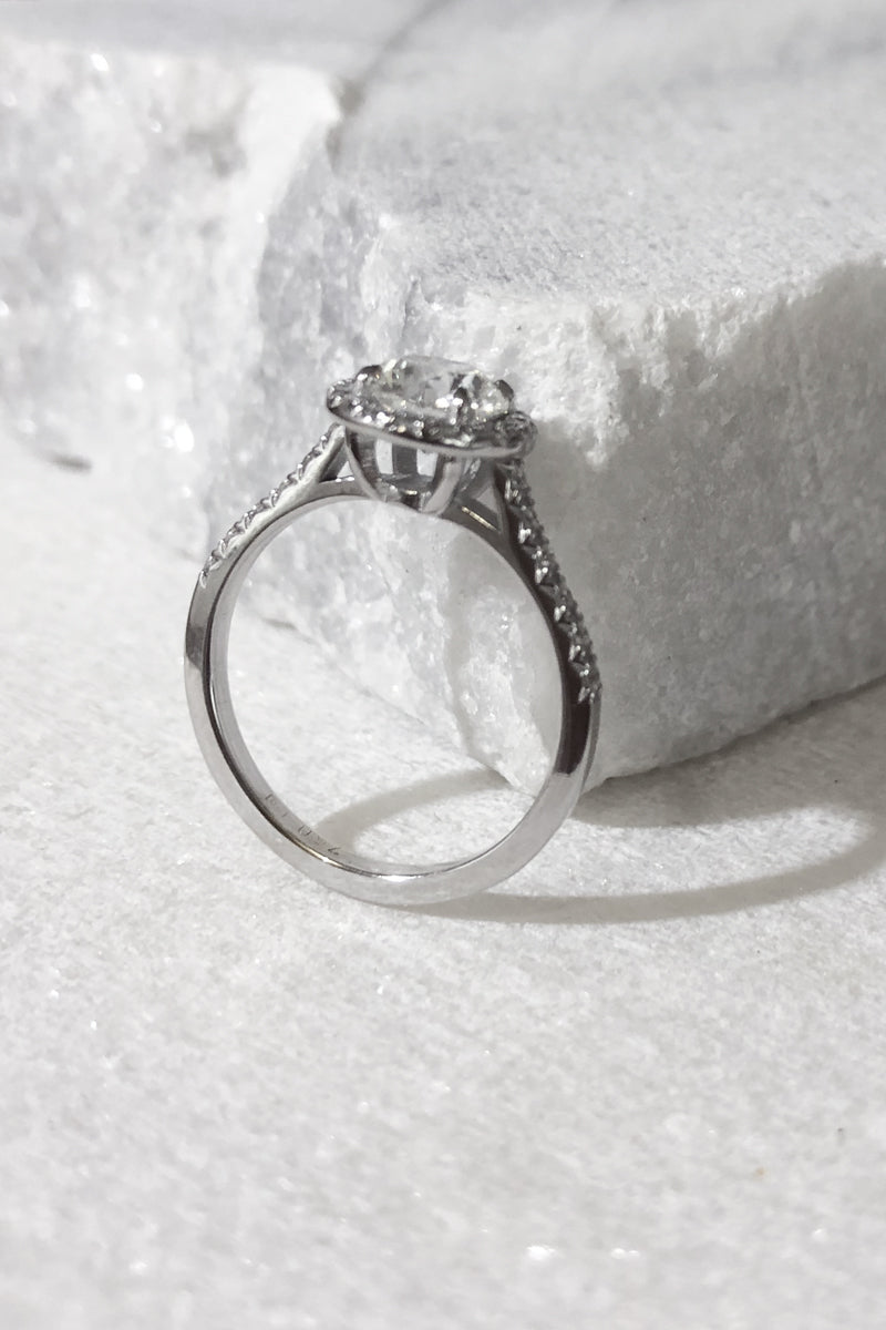 Halo Lab Grown Engagement Ring