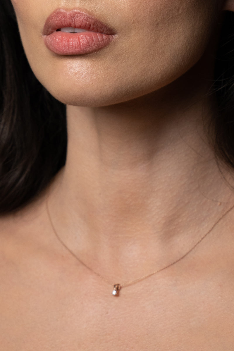 Solitaire Diamond Pendant Necklace