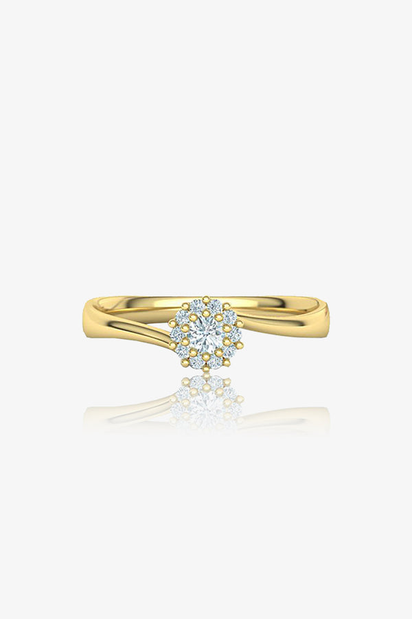 Flower Blossom Engagement Ring