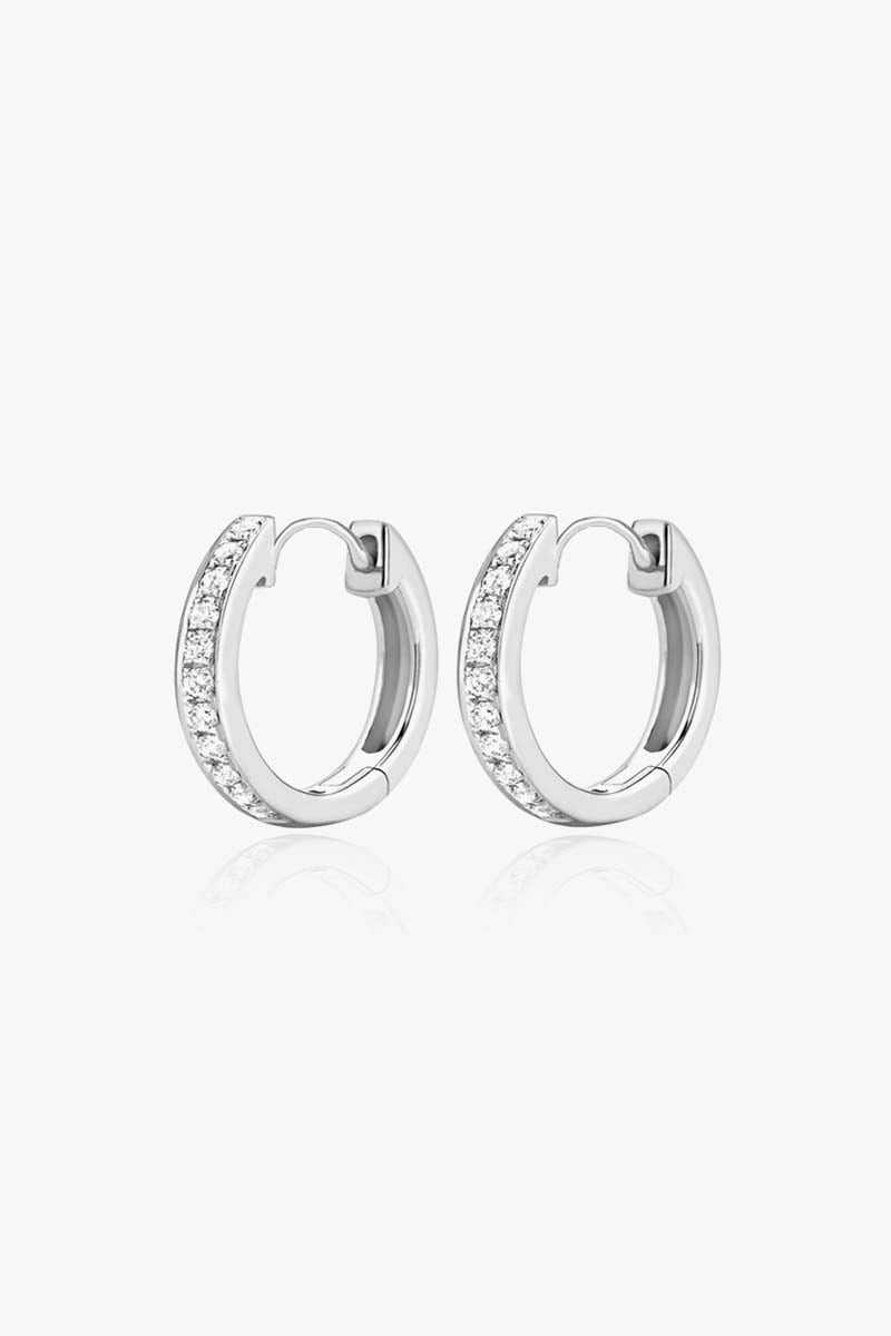  Diamond Little Hoops Baby Earrings