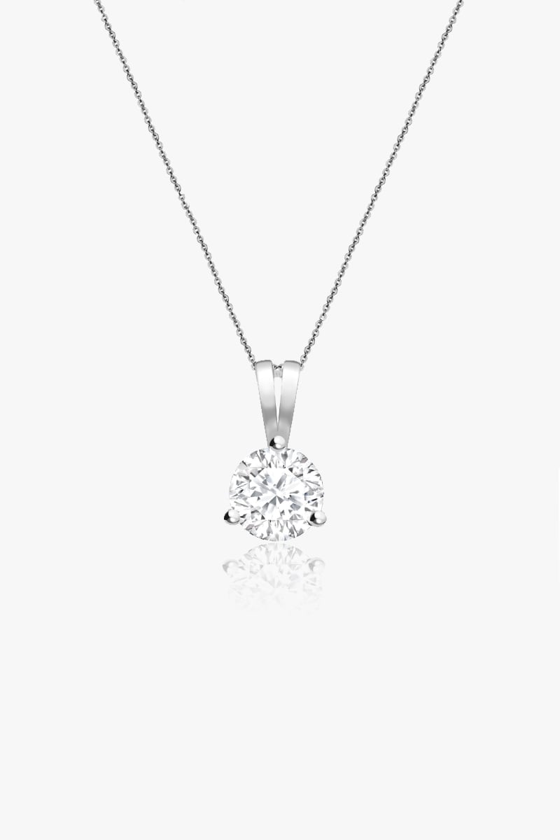 Solitaire Diamond Pendant Necklace