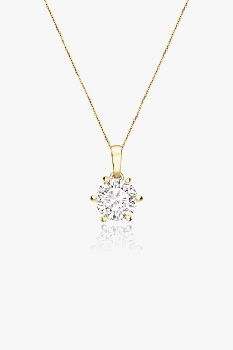 Solitaire Diamond Drop Necklace