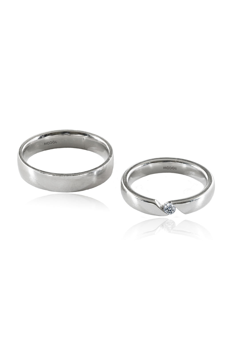 Round Brilliant Wedding Bands