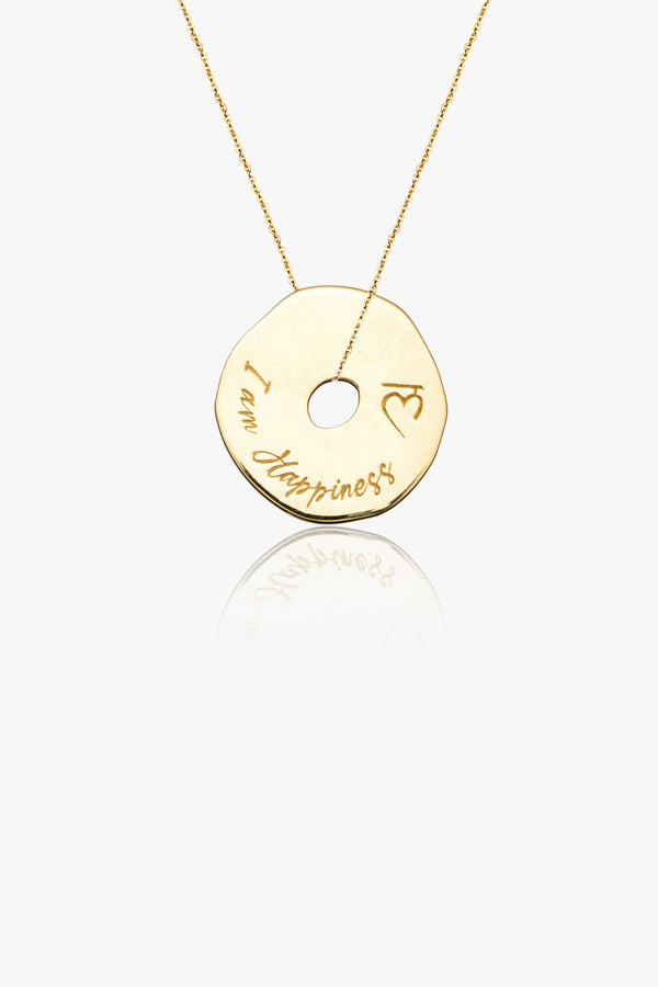 I Am Happiness Mantra Necklace/Pendant