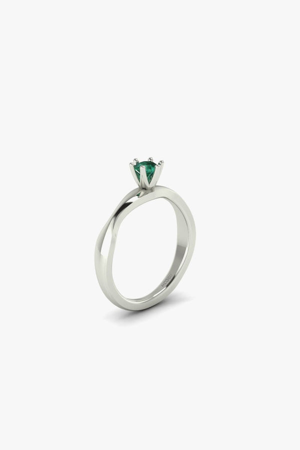 Pure Green Engagement Ring