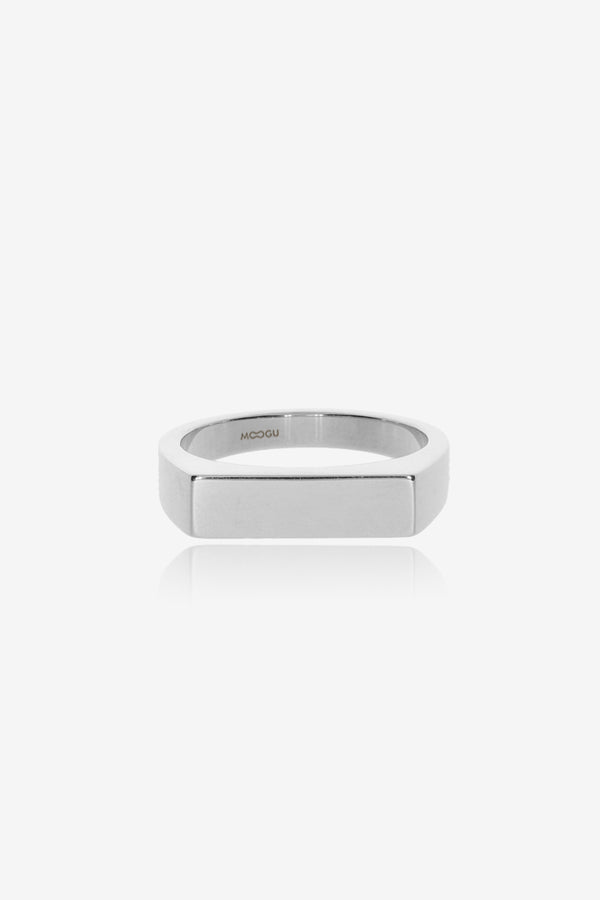 Baguette Signet Silver Ring
