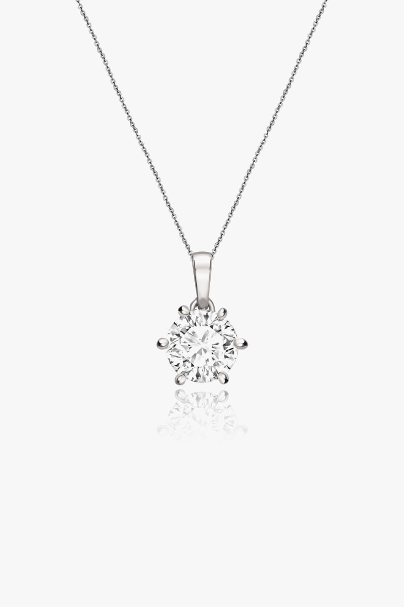 Solitaire Diamond Drop Necklace